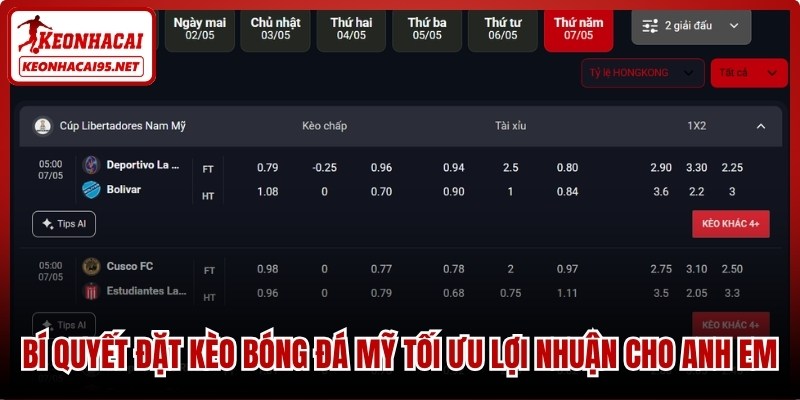 Kèo Bóng Đá Mỹ MLS - Bí Quyết Soi Cược tại keonhacai95.net 3 Bí quyết đặt kèo bóng đá Mỹ tối ưu lợi nhuận cho anh em