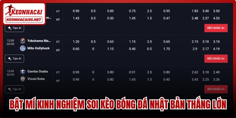Bật mí kinh nghiệm soi kèo bóng đá Nhật Bản thắng lớn