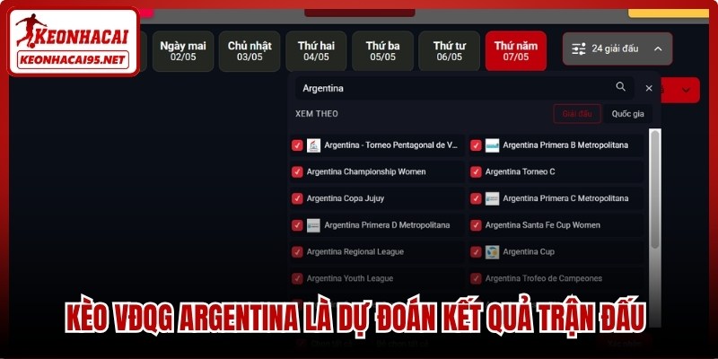 Kèo VĐQG Argentina là dự đoán kết quả trận đấu thuộc giải vô địch quốc gia