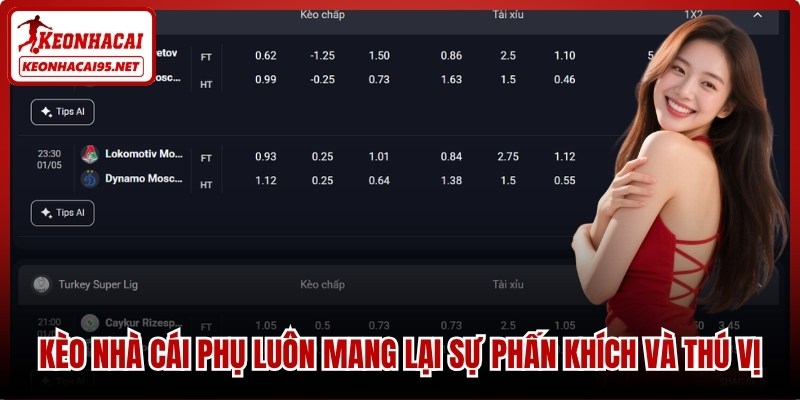 Kèo nhà cái phụ luôn mang lại sự phấn khích và thú vị