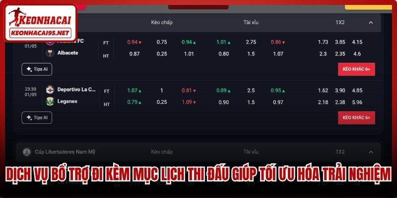Lịch Thi Đấu Bóng Đá Trực Tuyến Chính Xác Nhất Hôm Nay 2 Các dịch vụ bổ trợ đi kèm mục lịch thi đấu giúp tối ưu hóa trải nghiệm