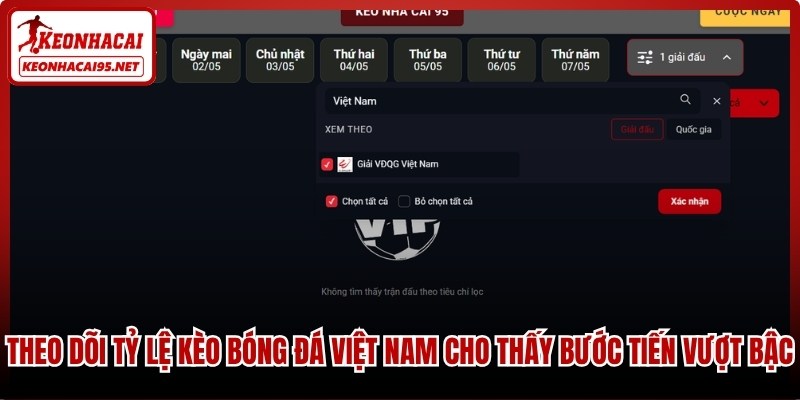 Tỷ Lệ Kèo Bóng Đá Việt Nam - Soi Cầu Tại keonhacai95.net 1 Theo dõi tỷ lệ kèo bóng đá Việt Nam cho thấy bước tiến vượt bậc