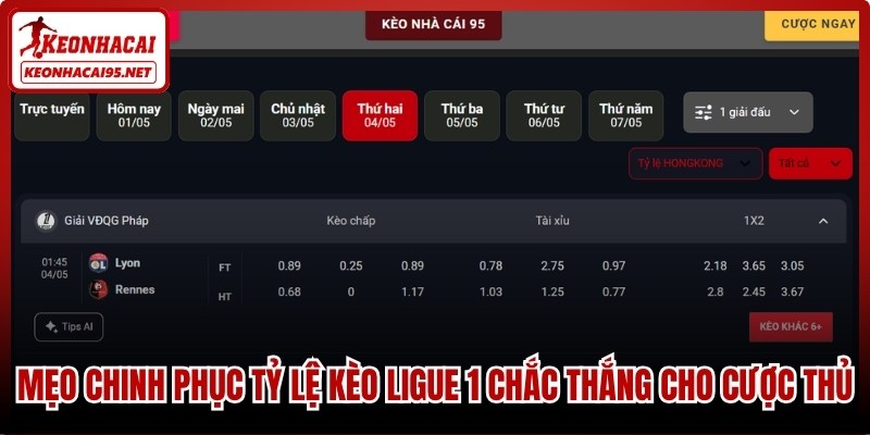 Tỷ Lệ Kèo Ligue 1- Bí Quyết Soi Chuẩn Tại keonhacai95.net 3 Mẹo chinh phục tỷ lệ kèo Ligue 1 chắc thắng cho cược thủ
